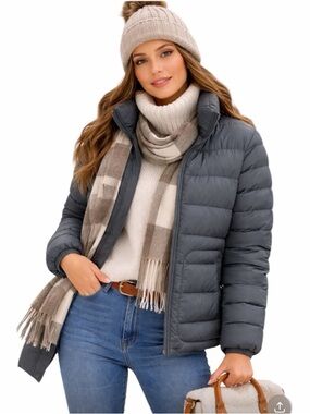GAP DOWN GRAY PUFFER JACKET M